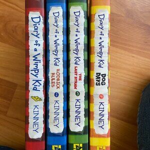 Diary of a Wimpy Kid by Jeff Kinney Books 1-4